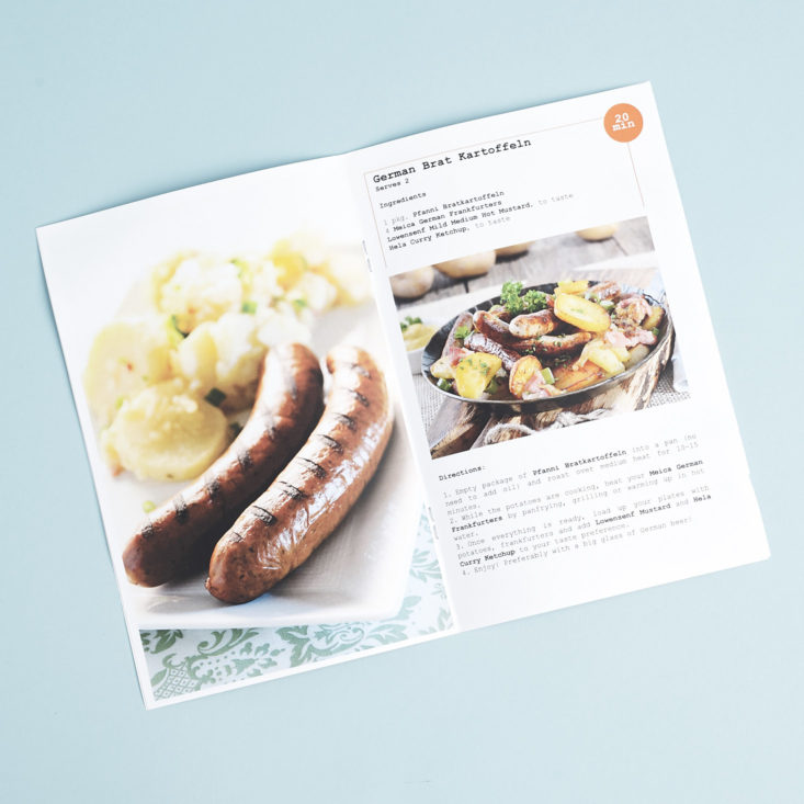 recipe in Yummy Bazaar Full Experience info booklet