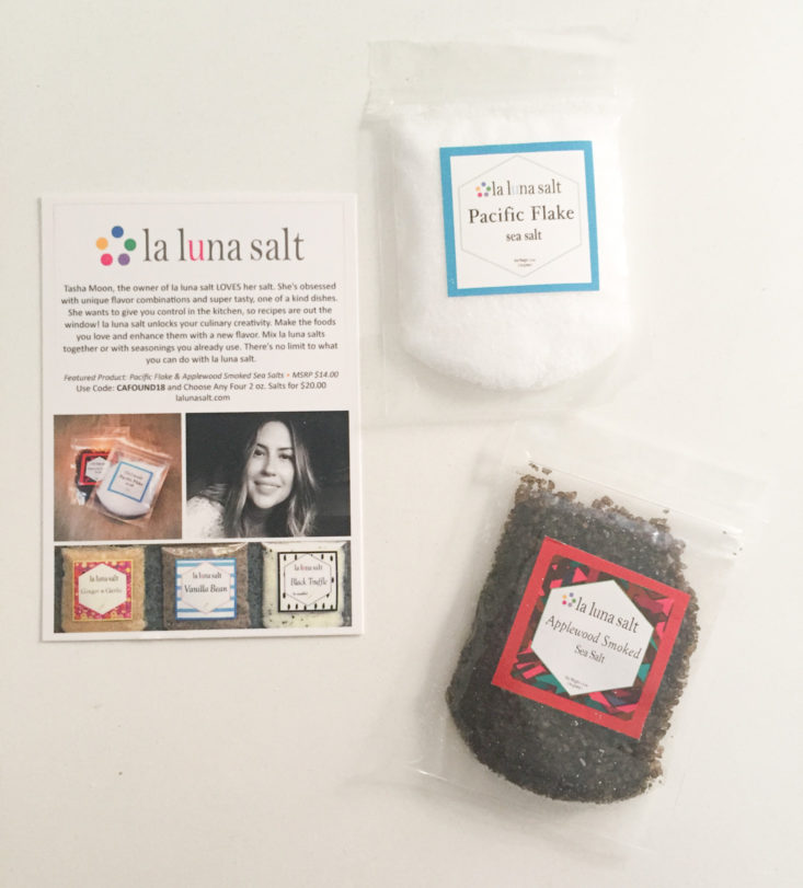 Pacific Flake & Applewood Smoked Sea Salts by La Luna Salt
