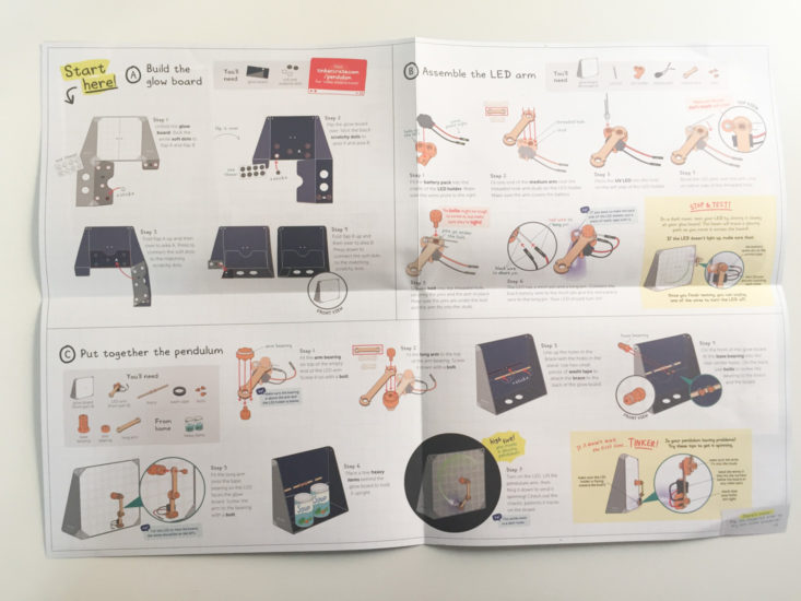 tinker crate glowing pendulum january 2018 instructions