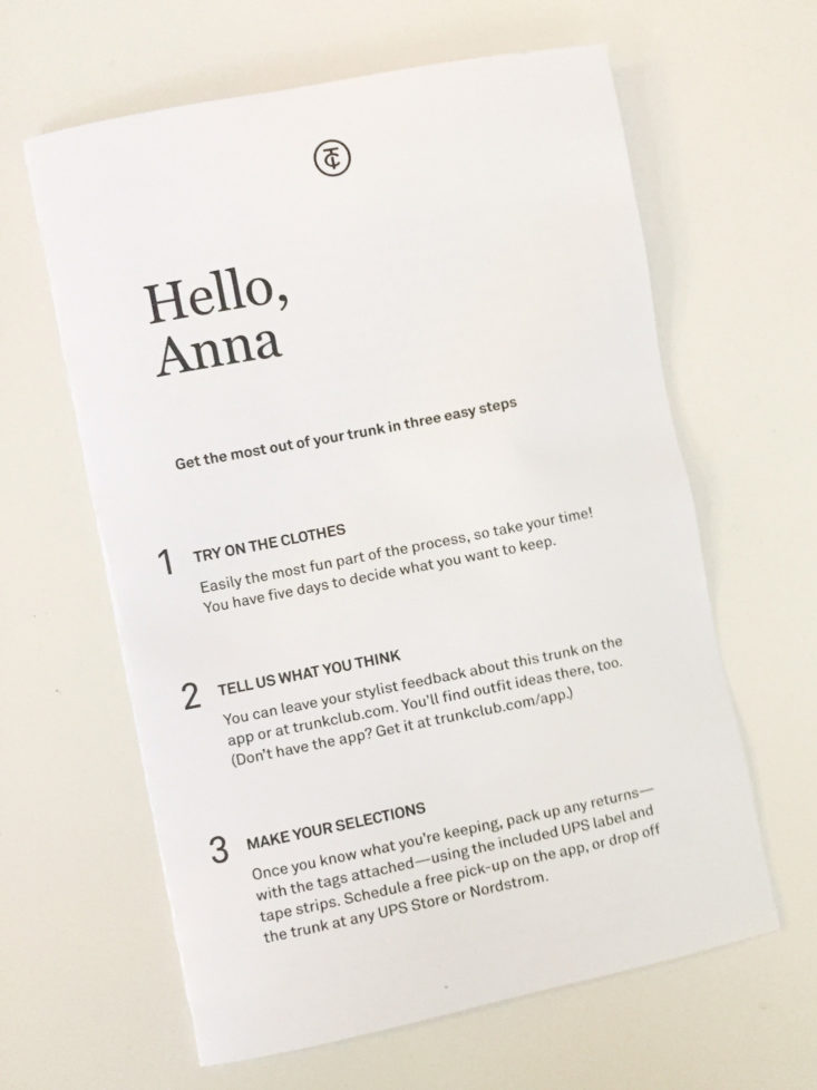 trunk club january 2018 booklet instructions