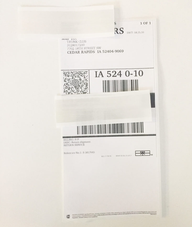 trunk club january 2018 return label