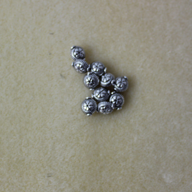 Round Silvertone Beads