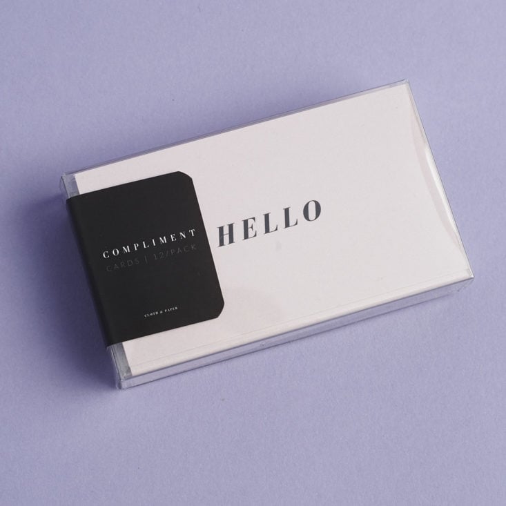 "HELLO” COMPLIMENT CARDS in package