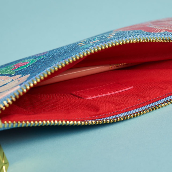 red interior of pencil case