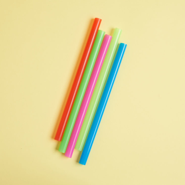 colorful smoothie straws