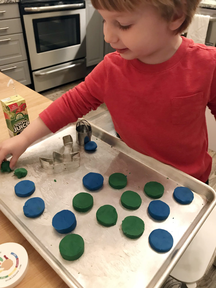 Playing with our Eco Dough from this month's Ecocentric Mom