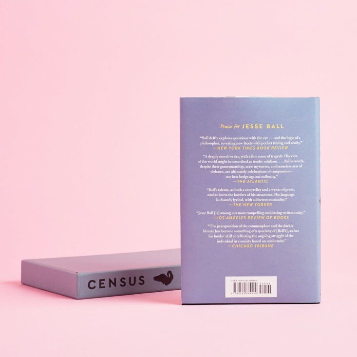 back cover of census by jesse ball