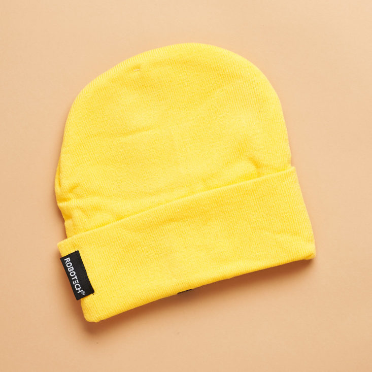 back of yellow beanie