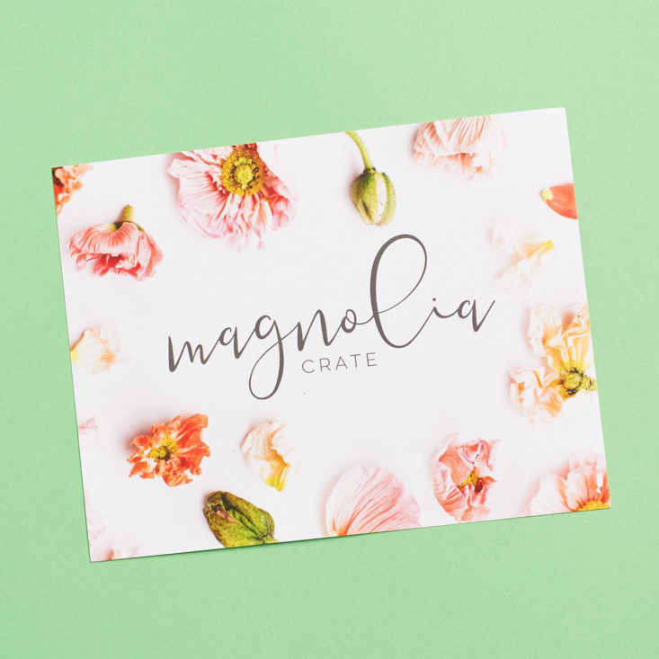 magnolia crate info card