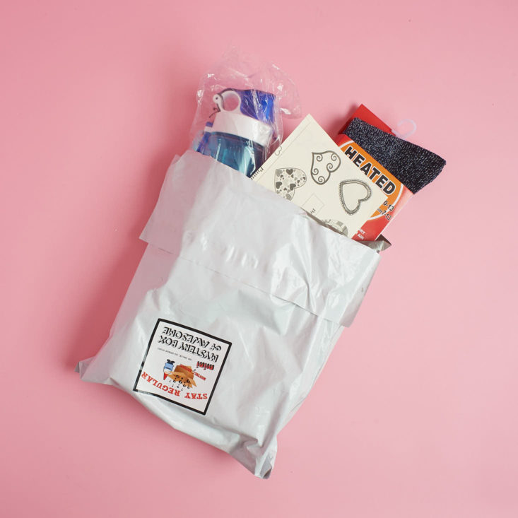 mini monthly mystery box of awesome unboxing for february 2018