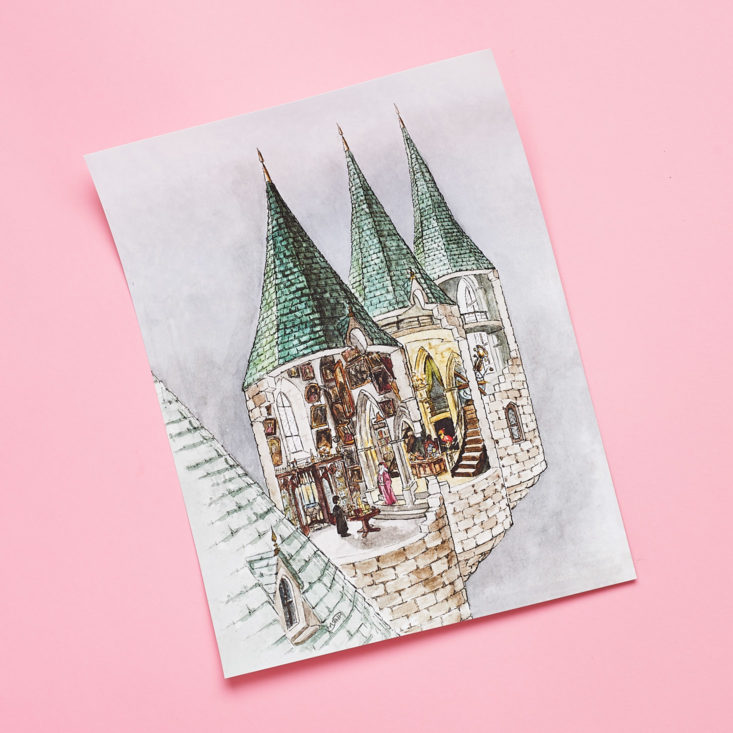 castle illustration poster