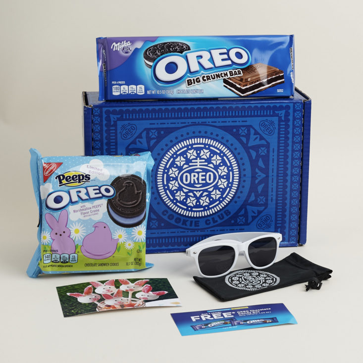 contents of march 2018 OREO Cookie Club