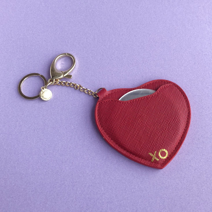 AhDorned - Pocket Mirror Keychain, Red Heart