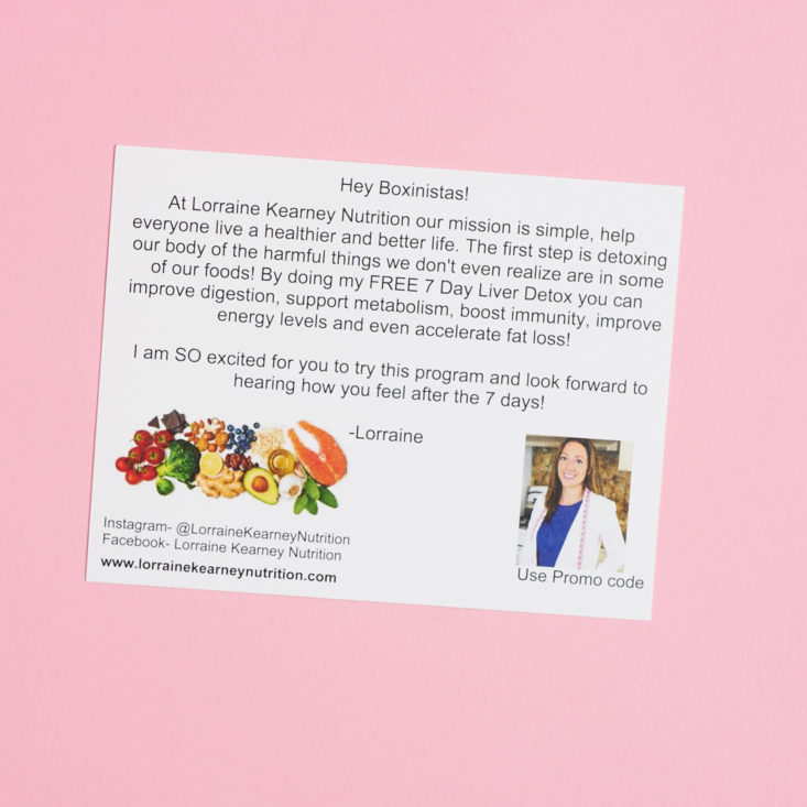back of liver detox card