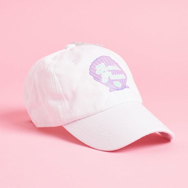 beach please dad hat ballcap little mermaid shell