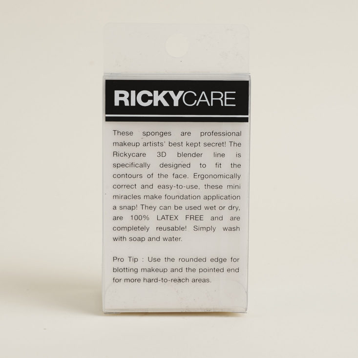 back of RickyCare Classic 3D Blender package