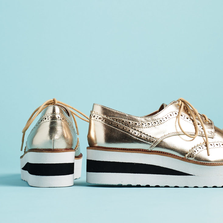 heels of gold office shoes