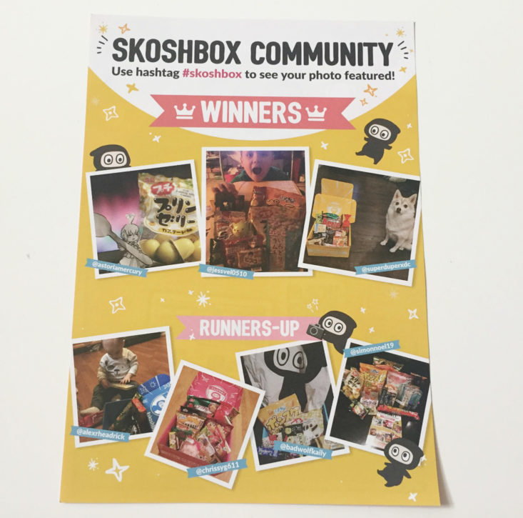 Skoshbox March 2018 Card back