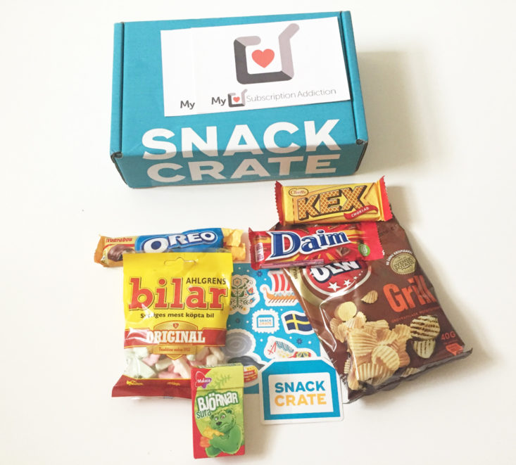Snack Crate February 2018 All the goodies