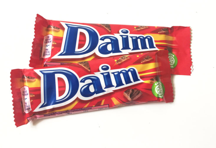 Snack Crate February 2018 Daim front