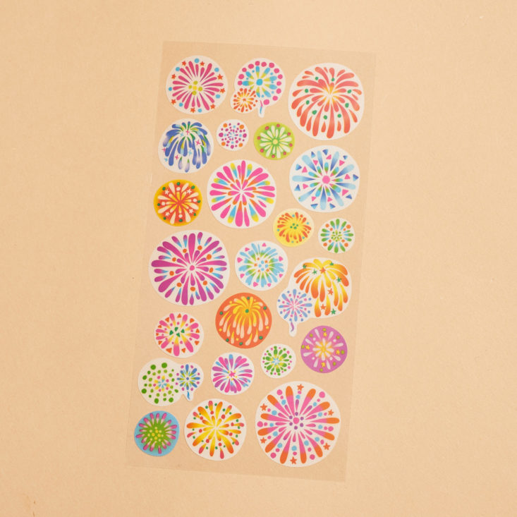 fireworks sticker sheet
