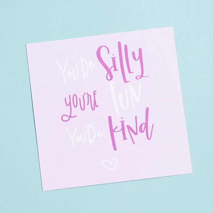 silly compliment card