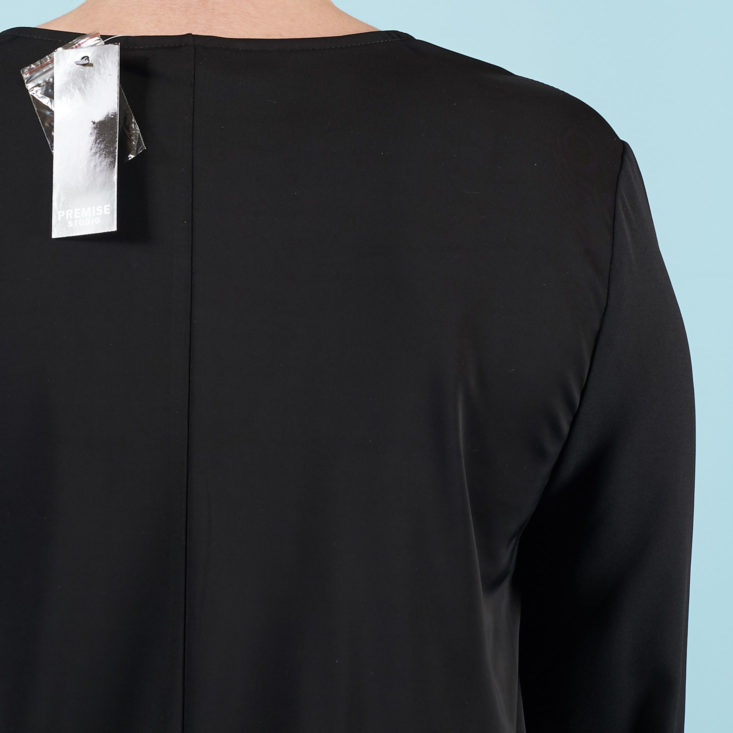 back shoulder of black blouse