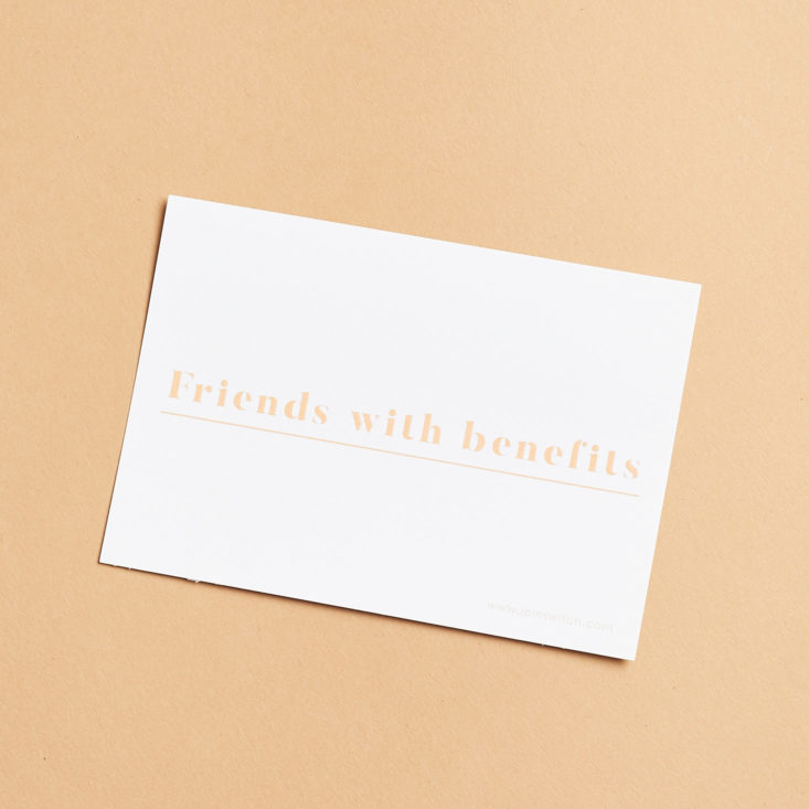 info card friends with benefits