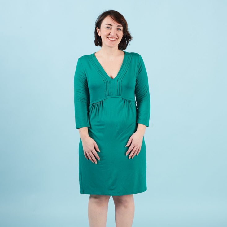 thred up march 2018 teal dress