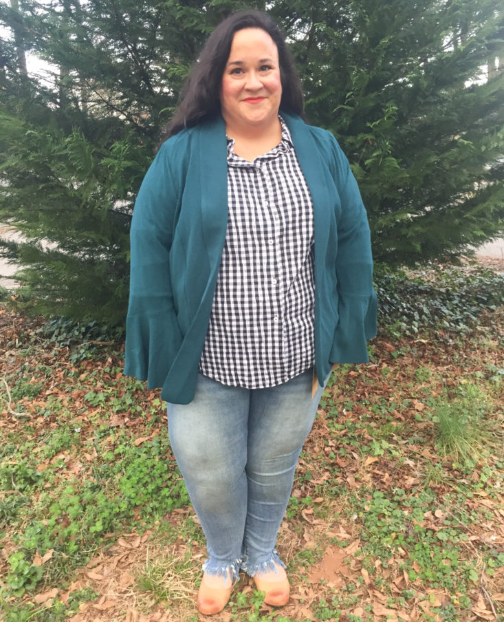 Bell Sleeve Crepe Jacket by Evans 