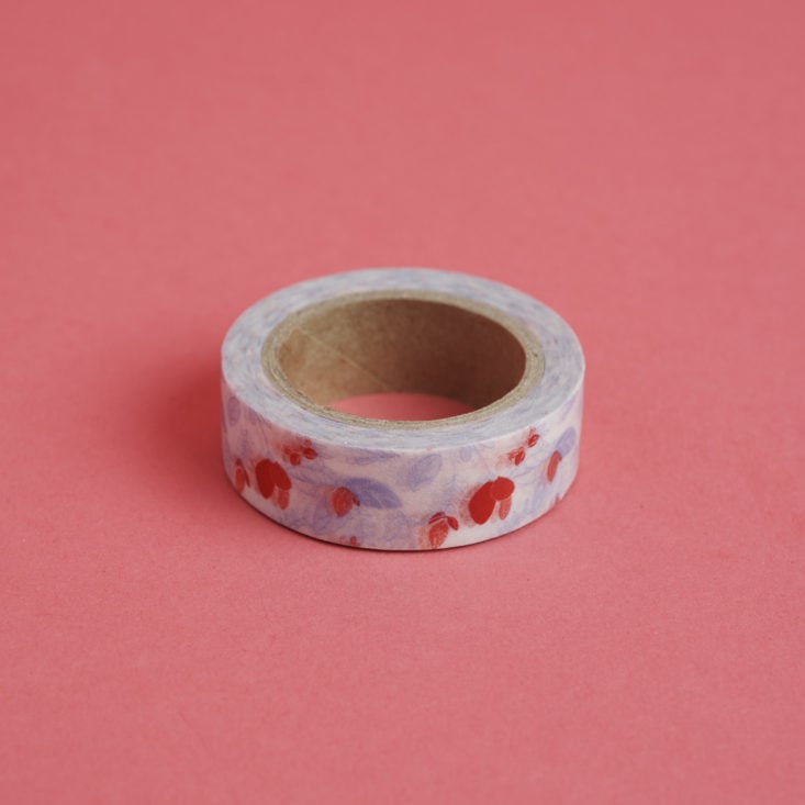 in the clear red and purple floral washi tape