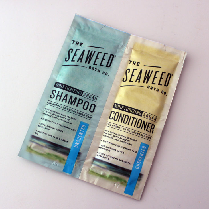 The Seaweed Bath Co. Moisturizing Argan Shampoo and conditioner samples