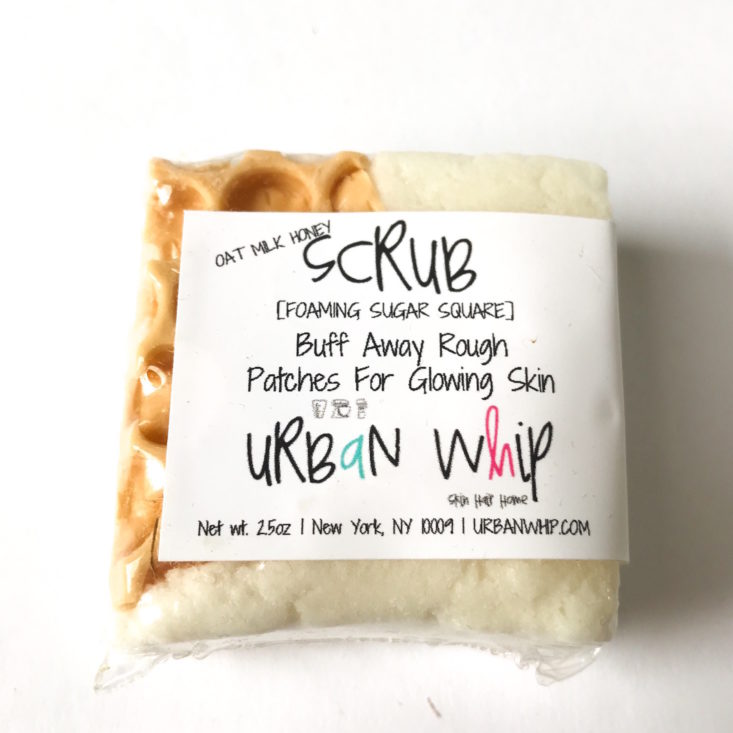 Urban Whip Oat Milk + Honey Foaming Sugar Scrub Bar, 2.5 oz 