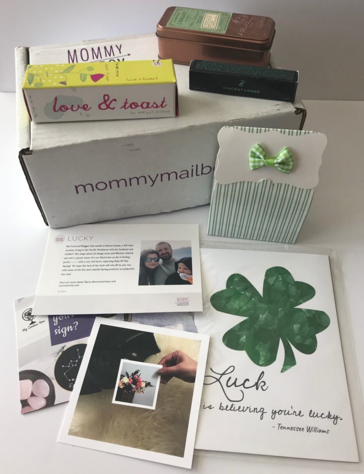 Mommy Mailbox Subscription Box Review March 2018 - 3)All Items