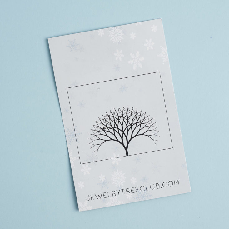 Monthly Jewelry Tree info card