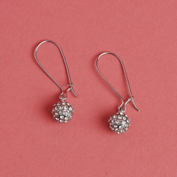 American Eagle Outfitters Silver rhinestone encrusted ball earrings