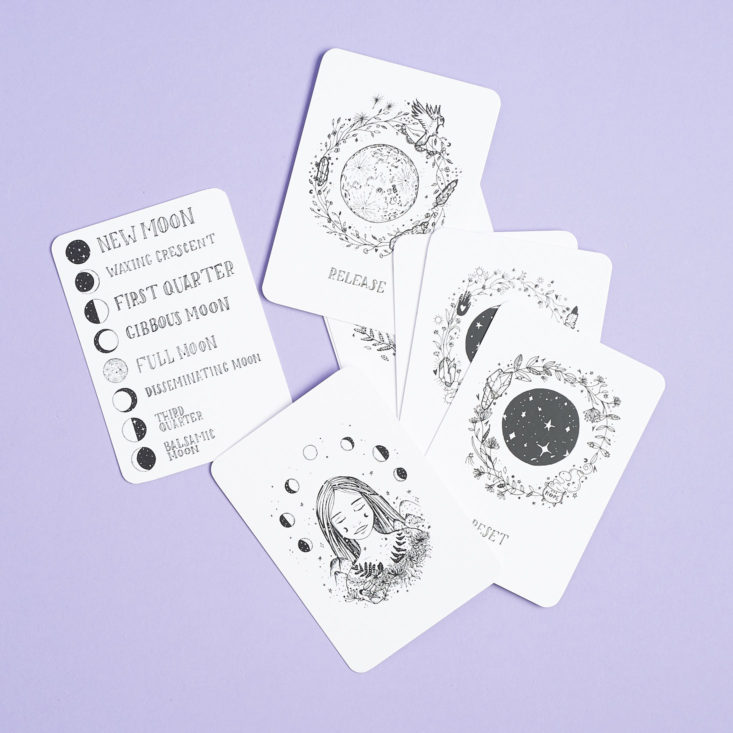 moon cards laid out