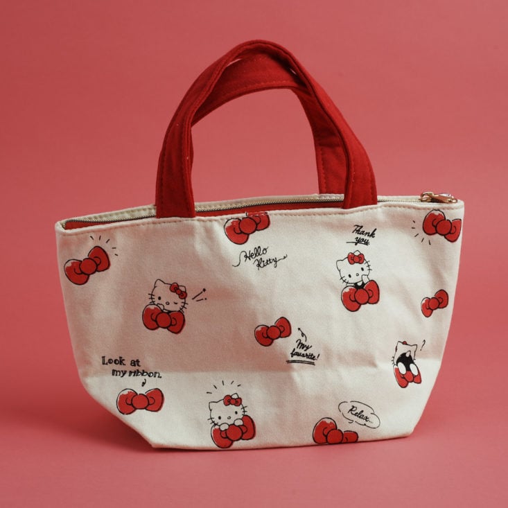 back of Hello Kitty cotton tote/lunch bag