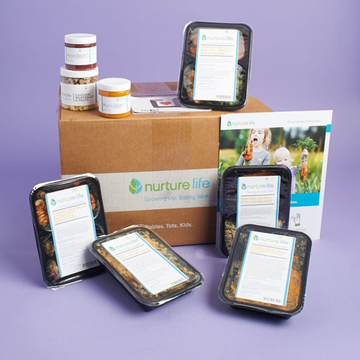 Everything we received in this box from Nurture Life