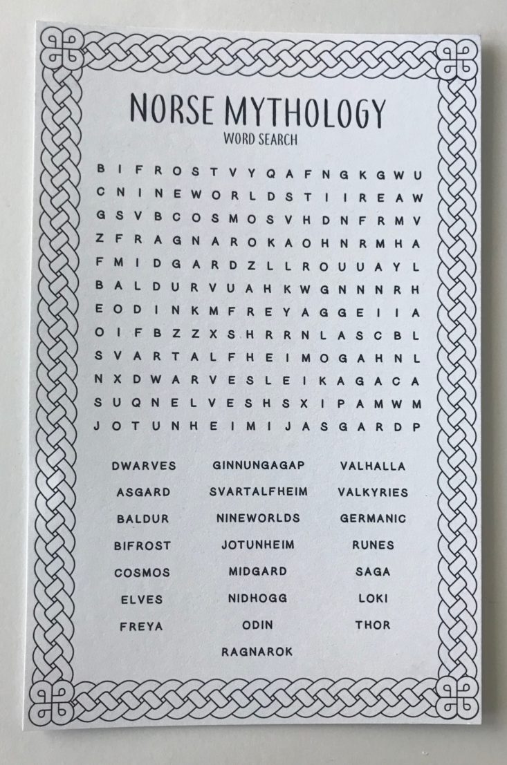 OwlCrate Jr. Book Box Review- April 2018- 12) word search