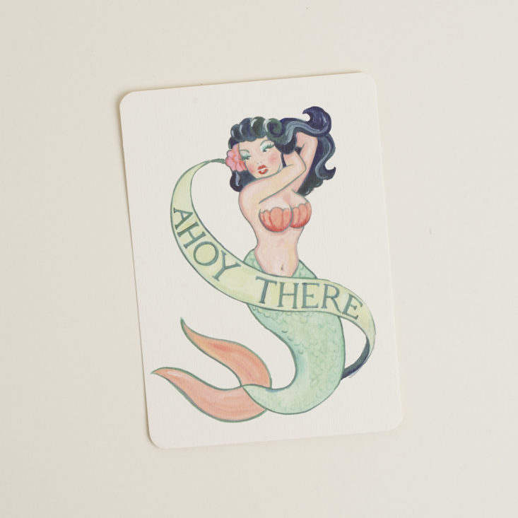 Ahoy There Mermaid Postcard