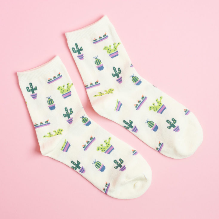 cactus patterned socks