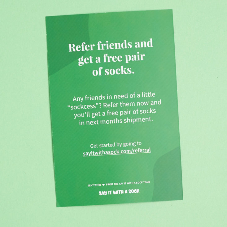 Say It with a Sock Referral Program