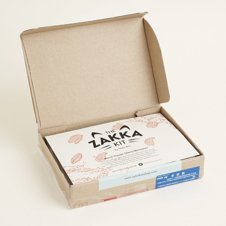 the zakka kit box, opened