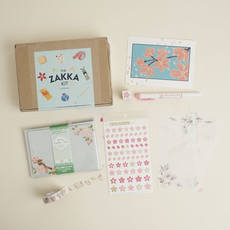the zakka kit march 2018 contents