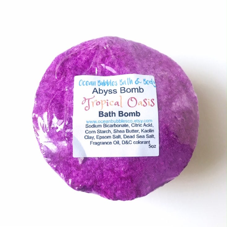 Bath Bevy Escape To Paradise May 2018 bath bomb 2
