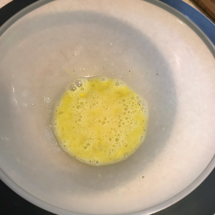 egg beaten in bowl