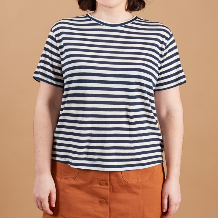 frank and oak striped tee untucked