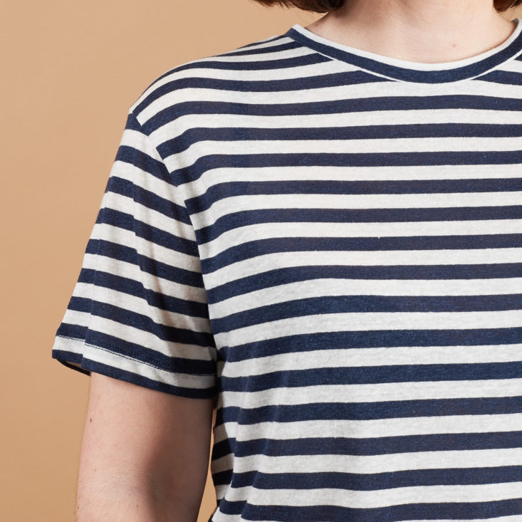 frank and oak striped tee detail 