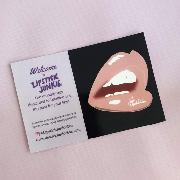 Lipstick Junkie April 2018 - Info Front